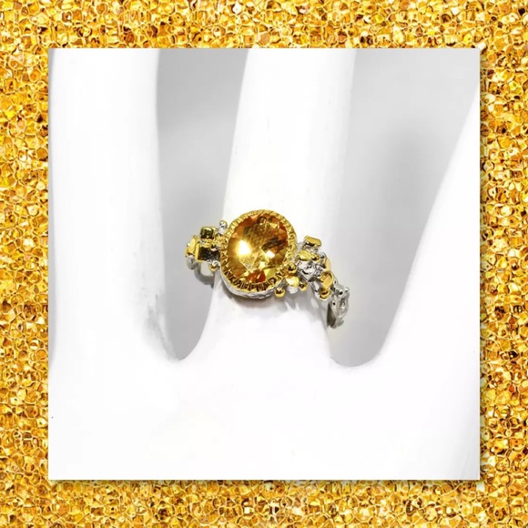 JUST IN🆕 Citrine 925 Silver Gorgeous Ring - Picture 2 of 3